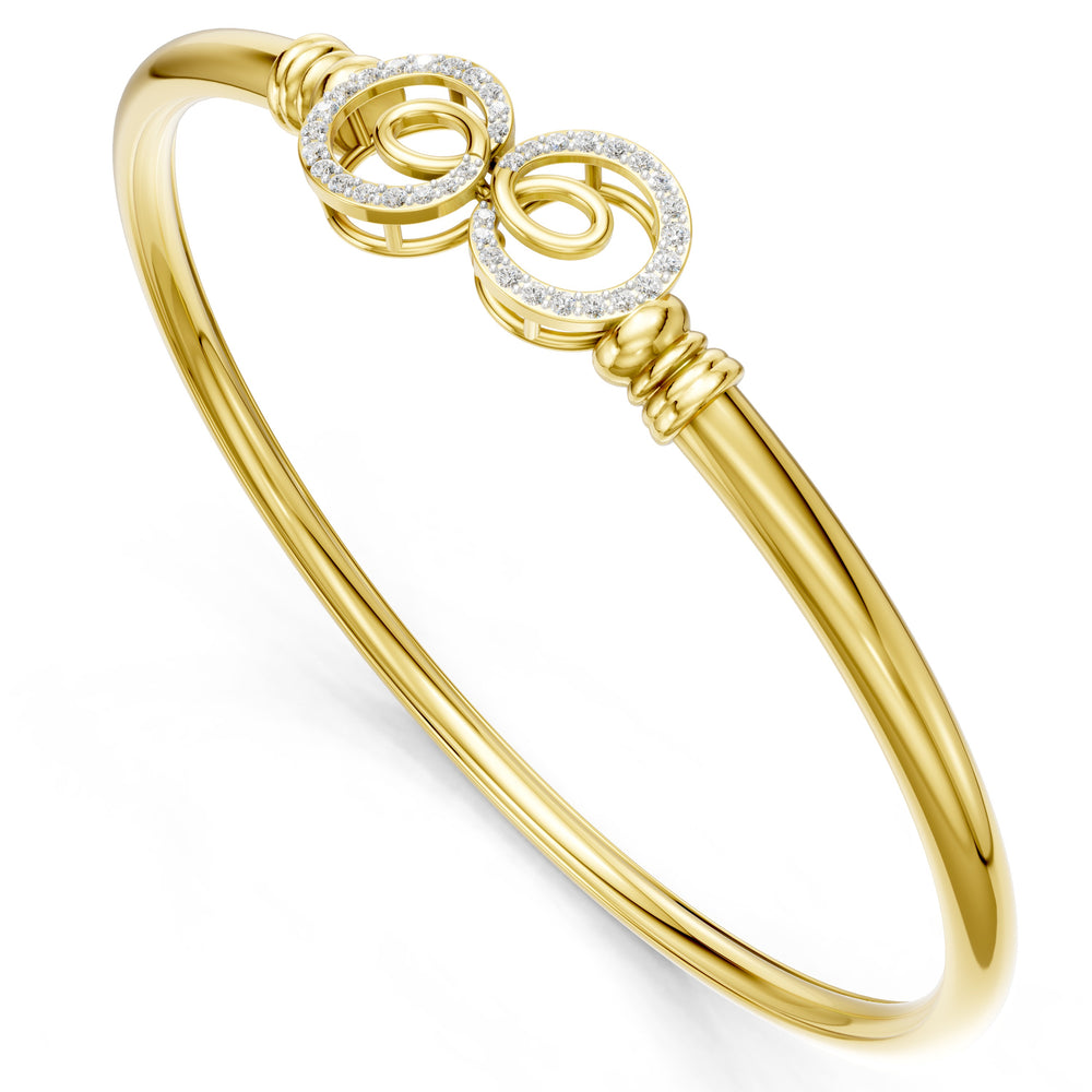Twin Orbit Diamond Bangle
