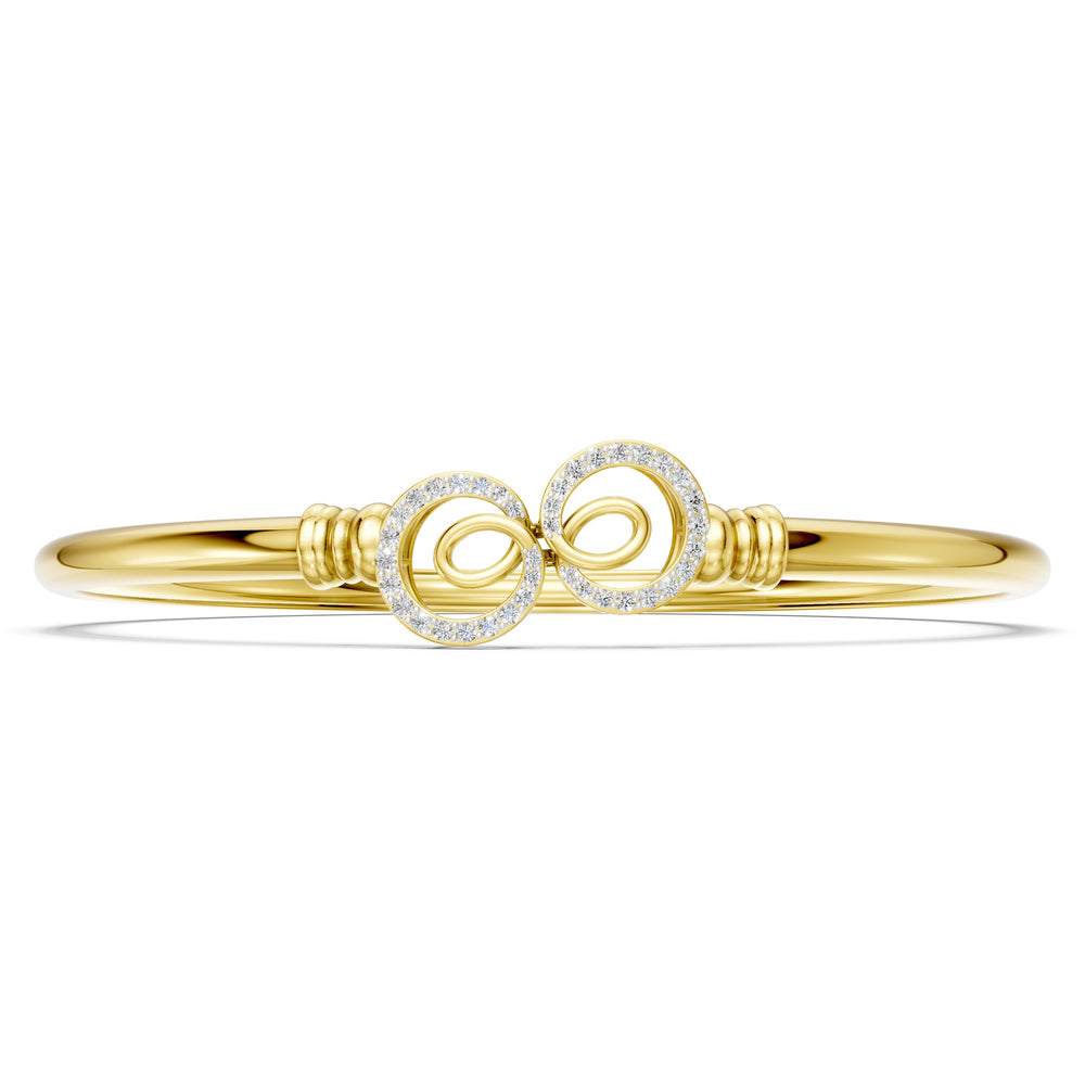 Twin Orbit Diamond Bangle