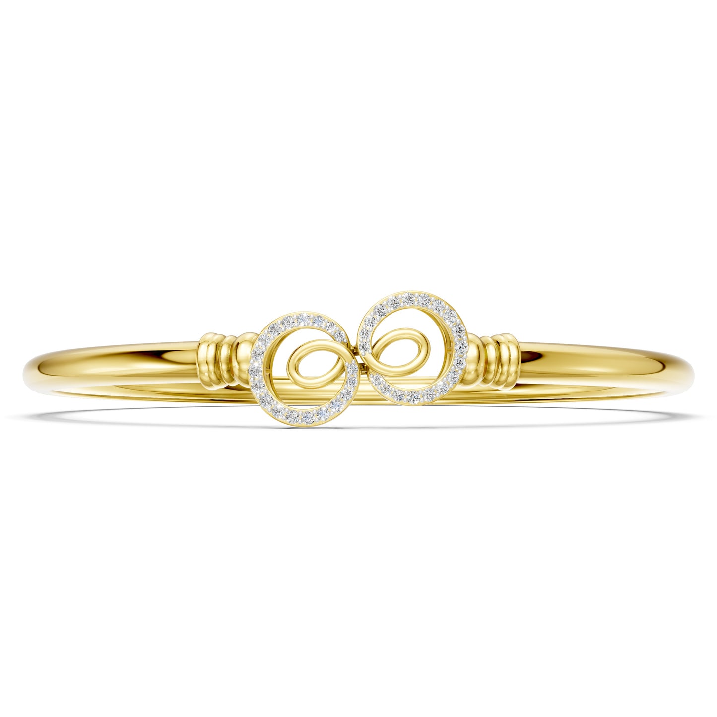 Twin Orbit Diamond Bangle