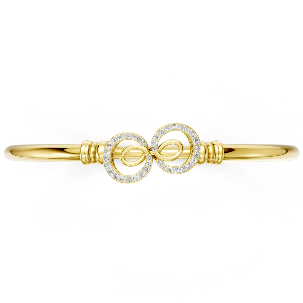 Twin Orbit Diamond Bangle