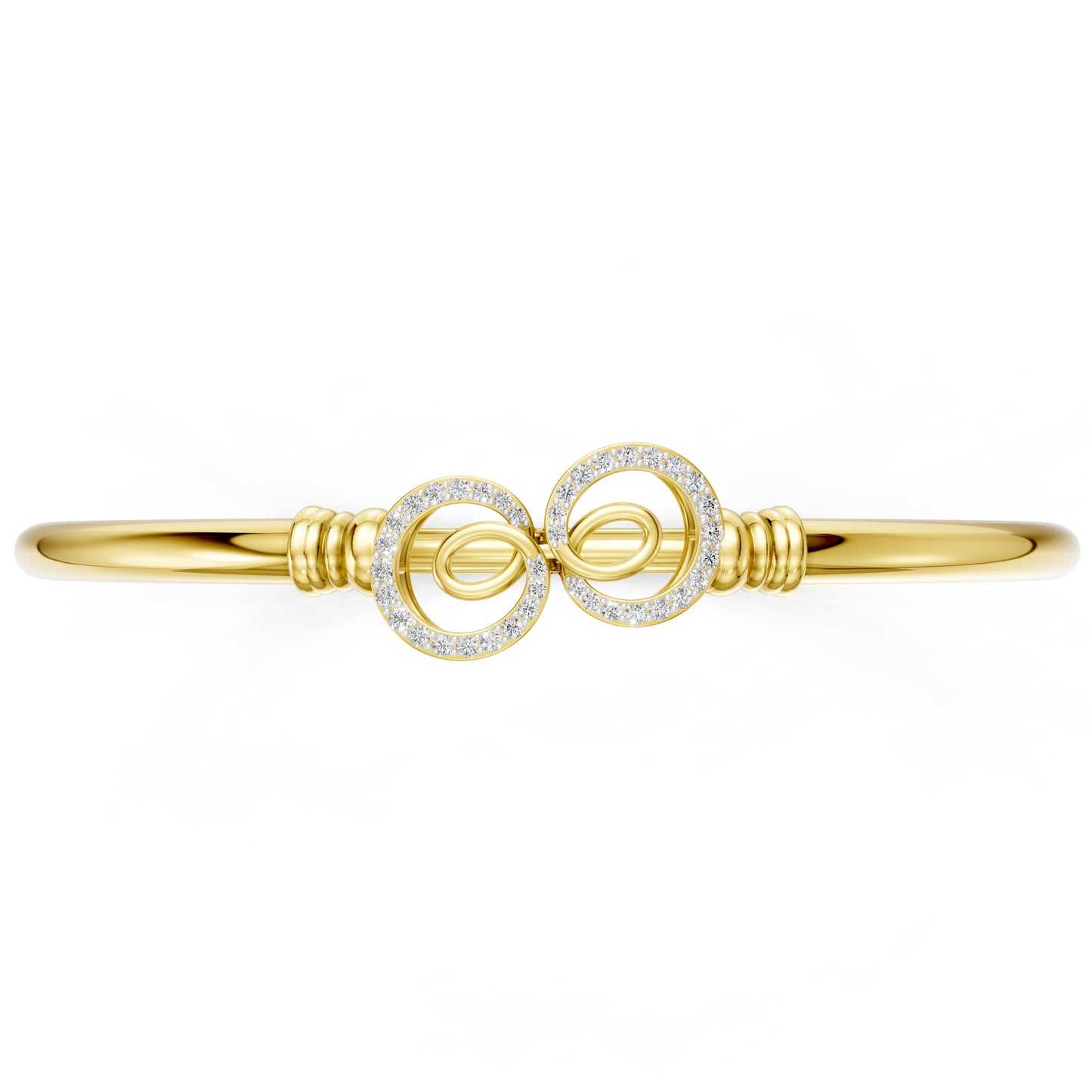 Twin Orbit Diamond Bangle