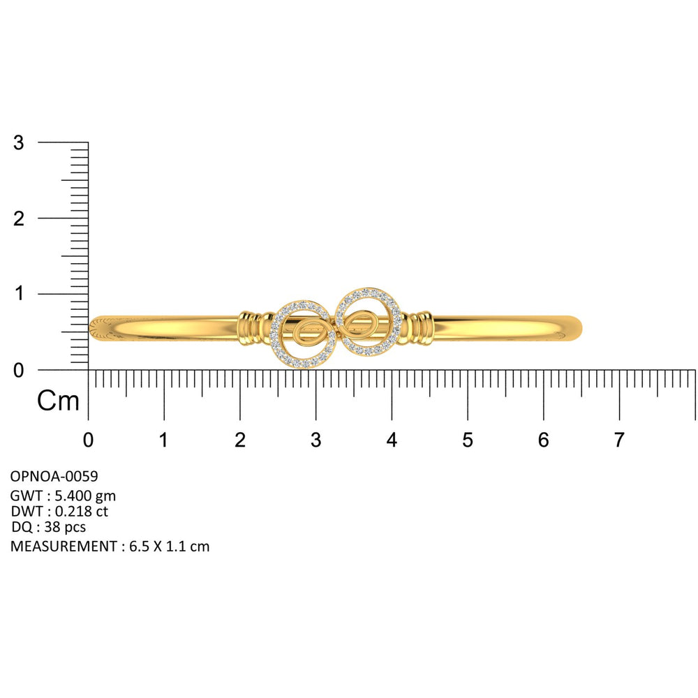Twin Orbit Diamond Bangle