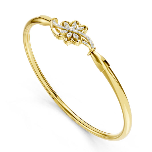 Infinity Blossom Diamond Bangle