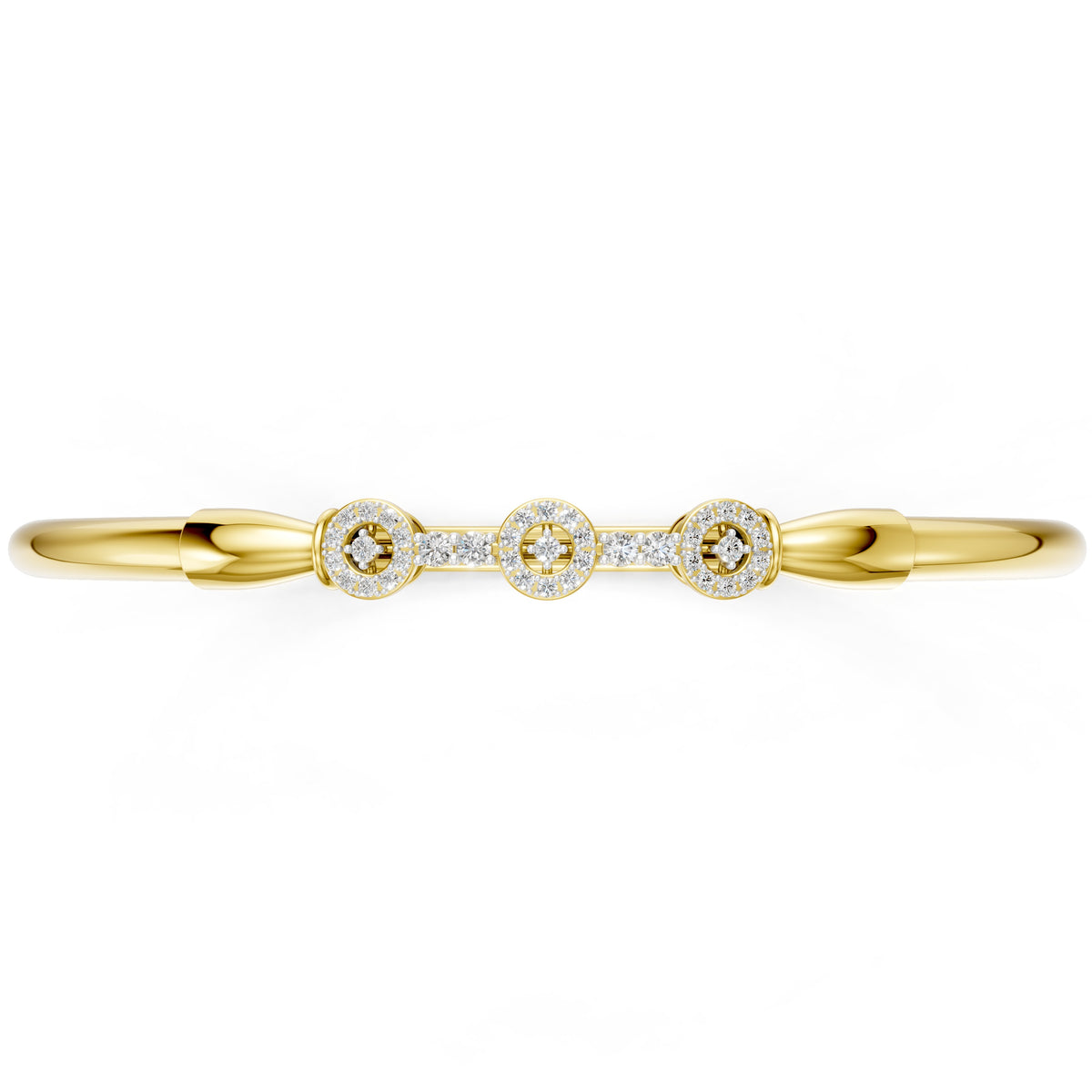 Trinity Halo Diamond Bangle