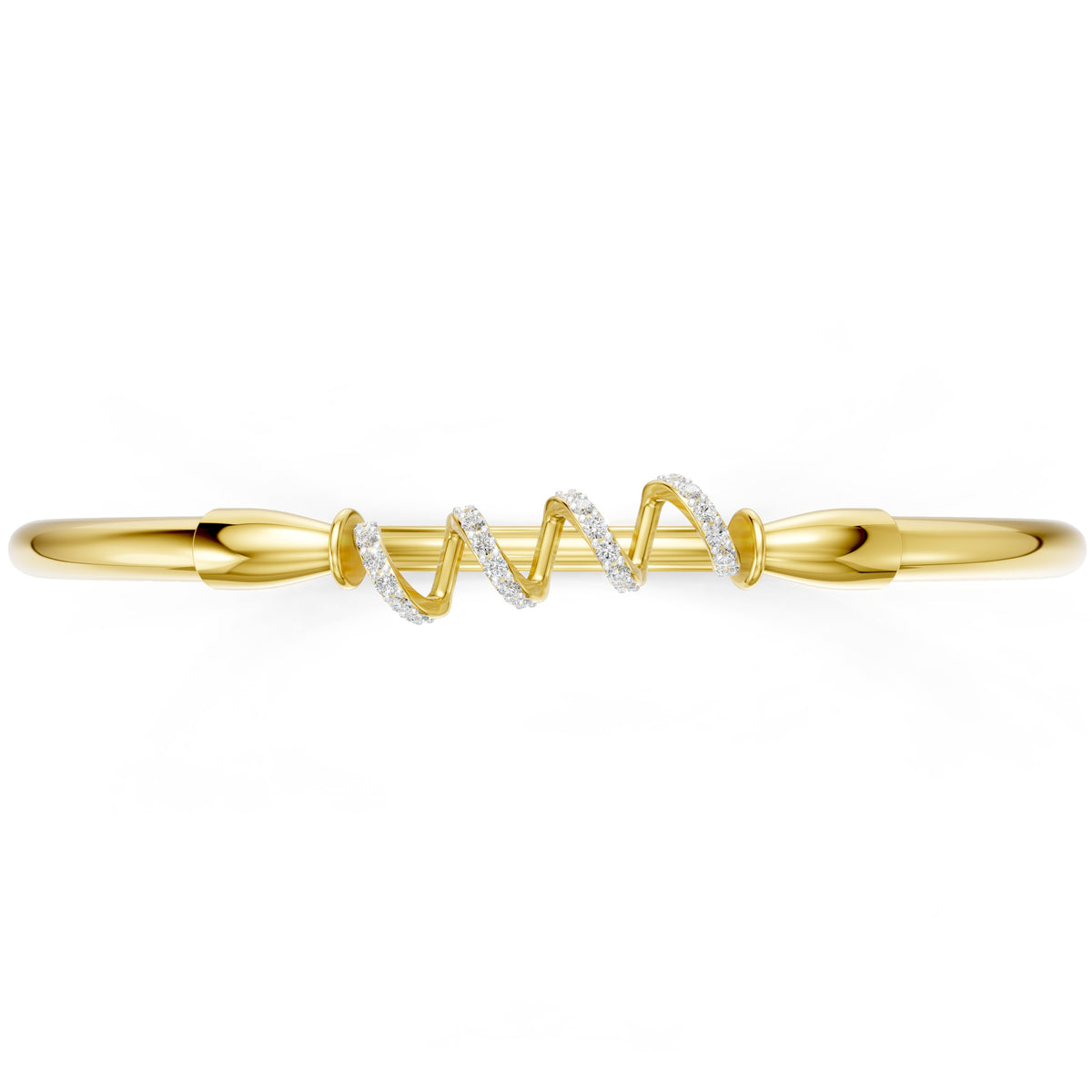Diamond Wave Harmony Bangle