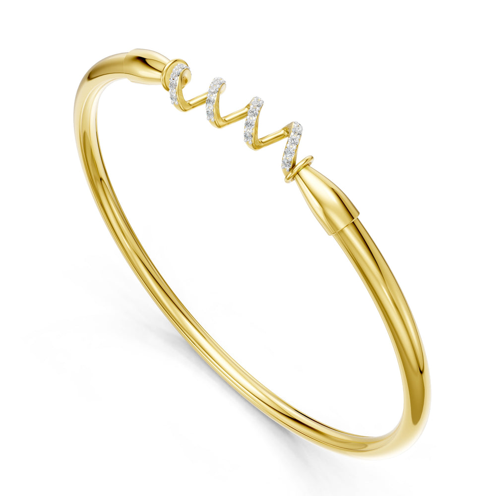 Diamond Wave Harmony Bangle