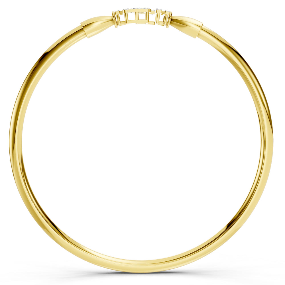 Greek Key Diamond Bangle