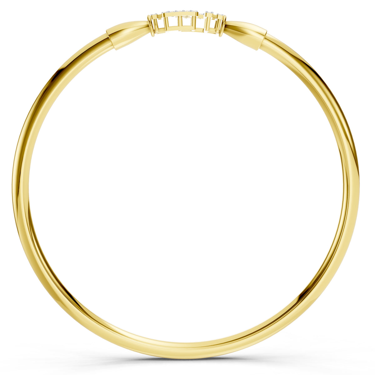 Greek Key Diamond Bangle