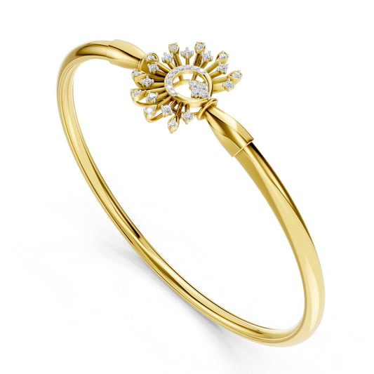 Celestial Crescent Diamond Bangle