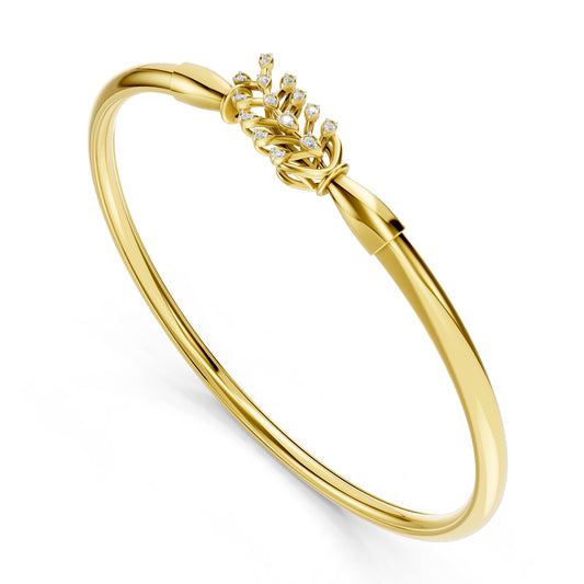 Diamond Laurel Vine Bangle