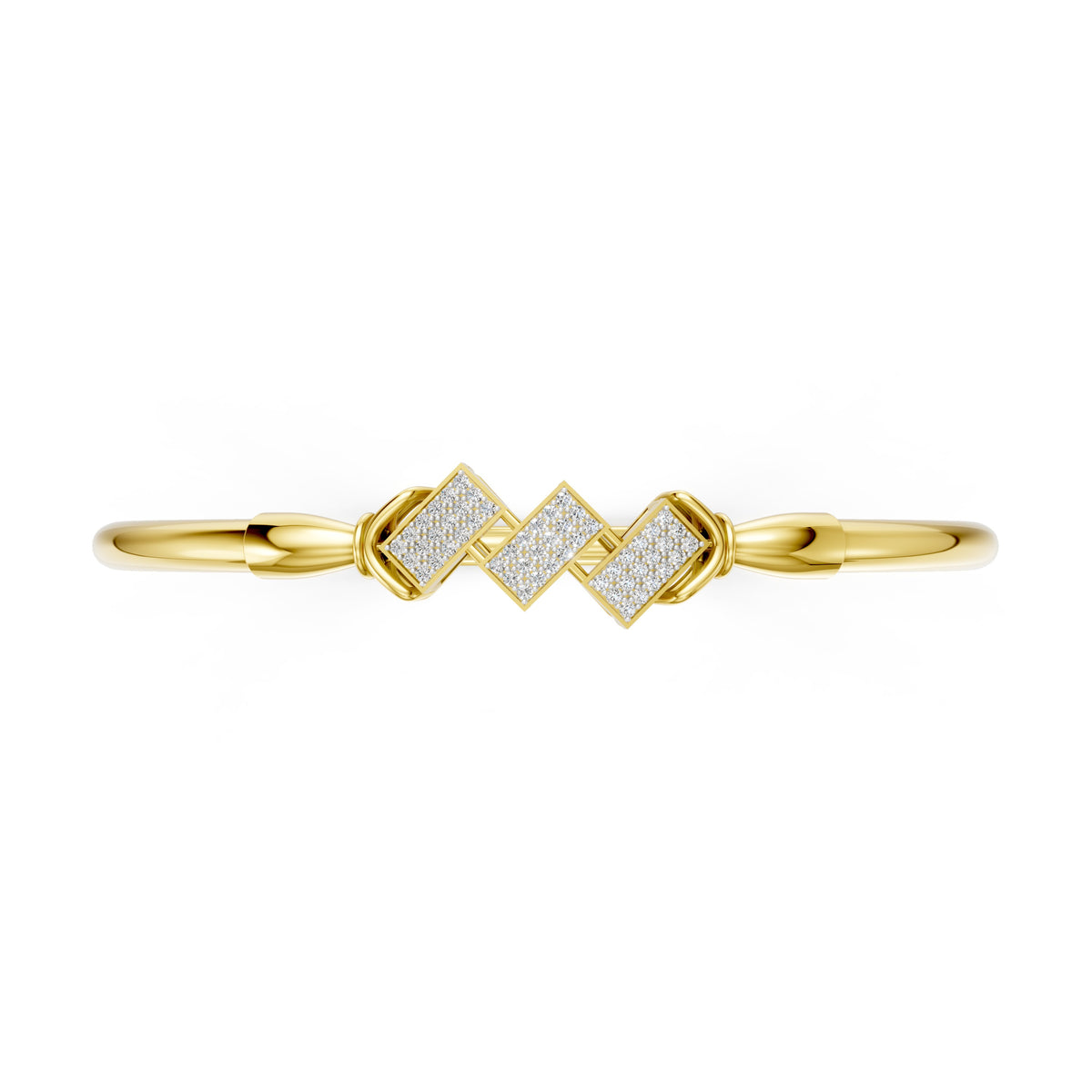 Trio Step Diamond Bangle