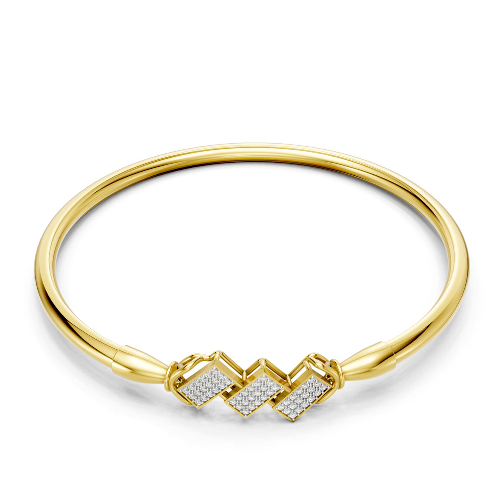 Trio Step Diamond Bangle