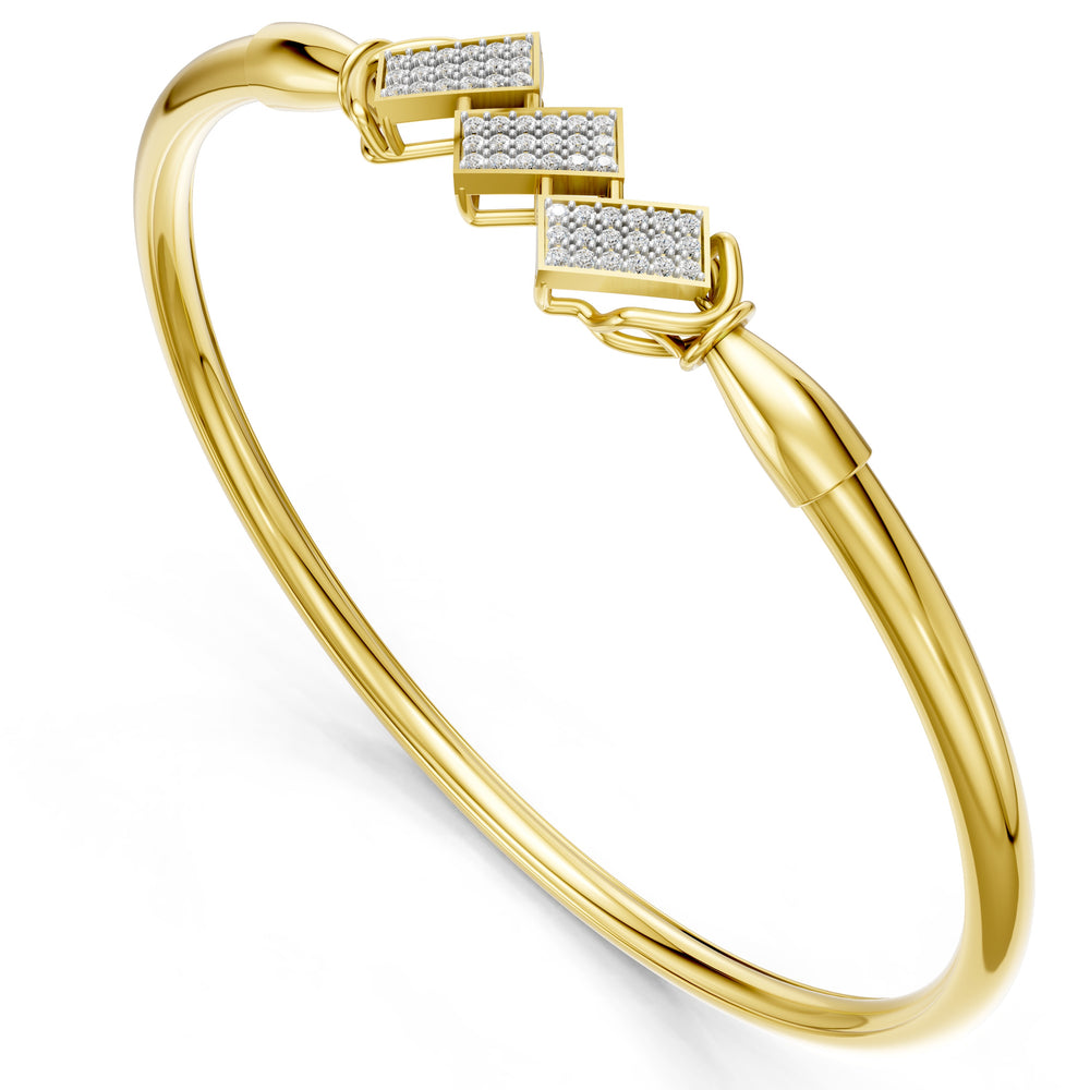 Trio Step Diamond Bangle
