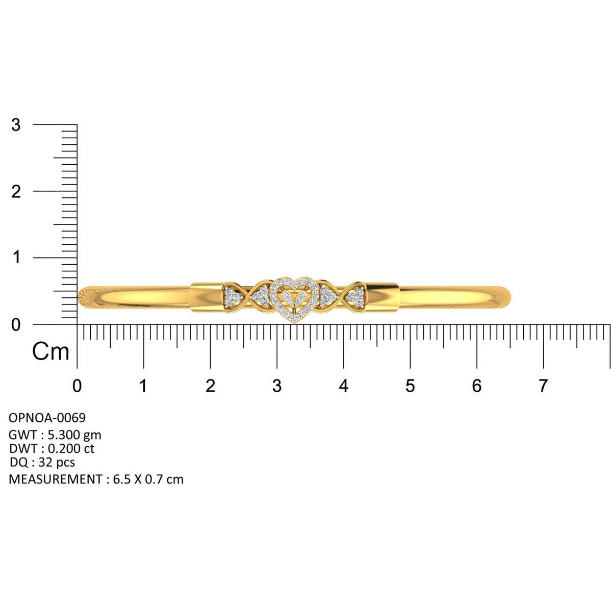 Eternal Heart Diamond Bangle