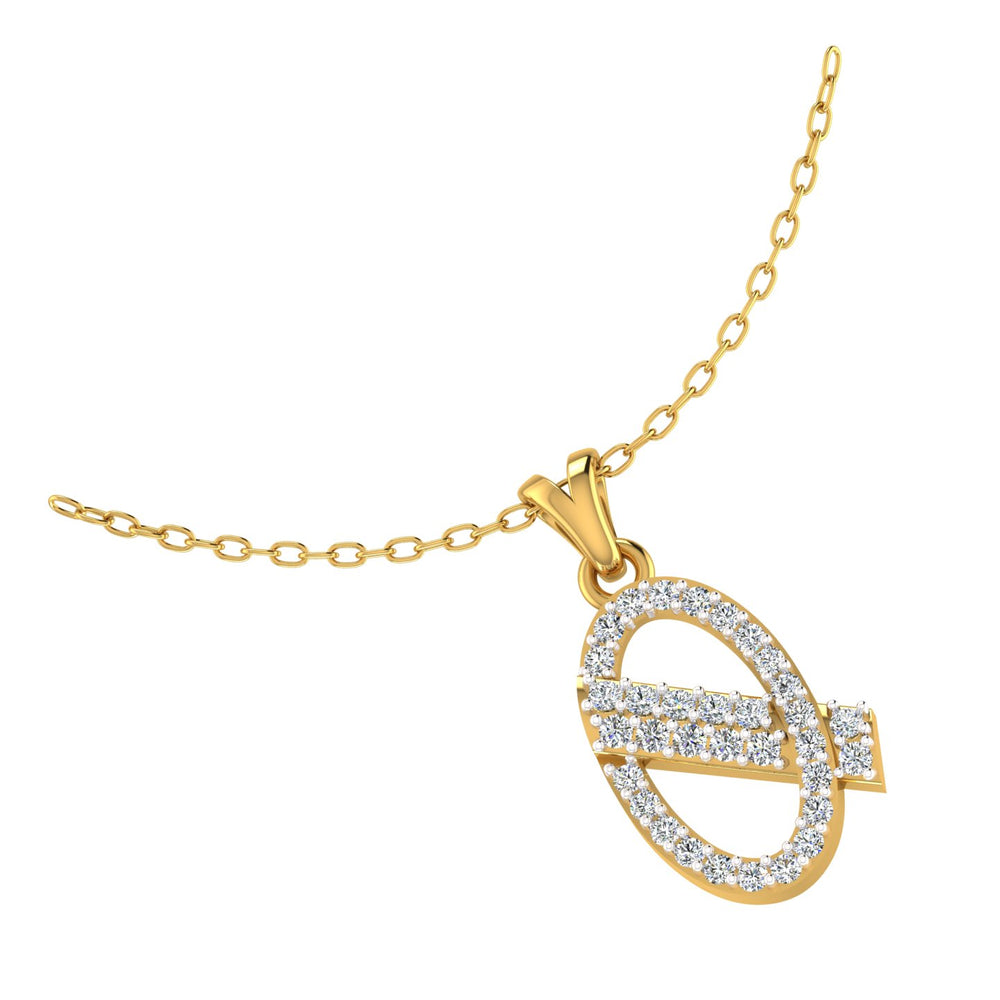Geometric Alphabet "Q" Pendant