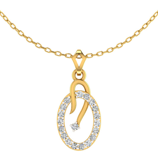 Stylized Alphabet "Q" Pendant