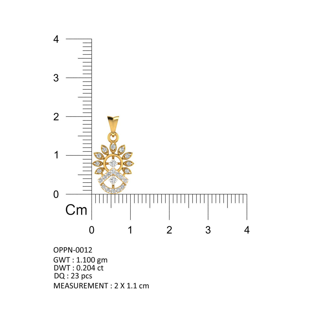 Floral Sunburst Halo Pendant