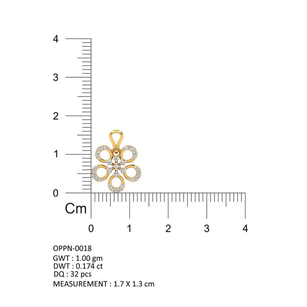 Floral Radiance Diamond Pendant