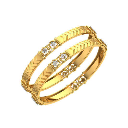 Majestic Geometry Diamond Bangle