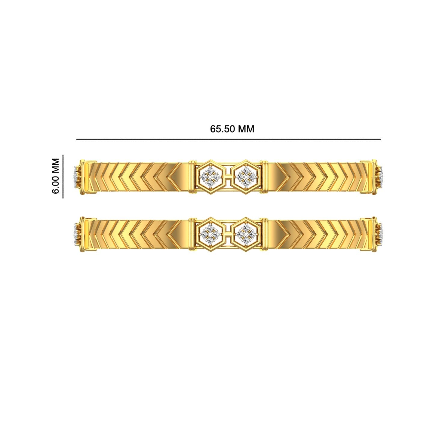 Majestic Geometry Diamond Bangle