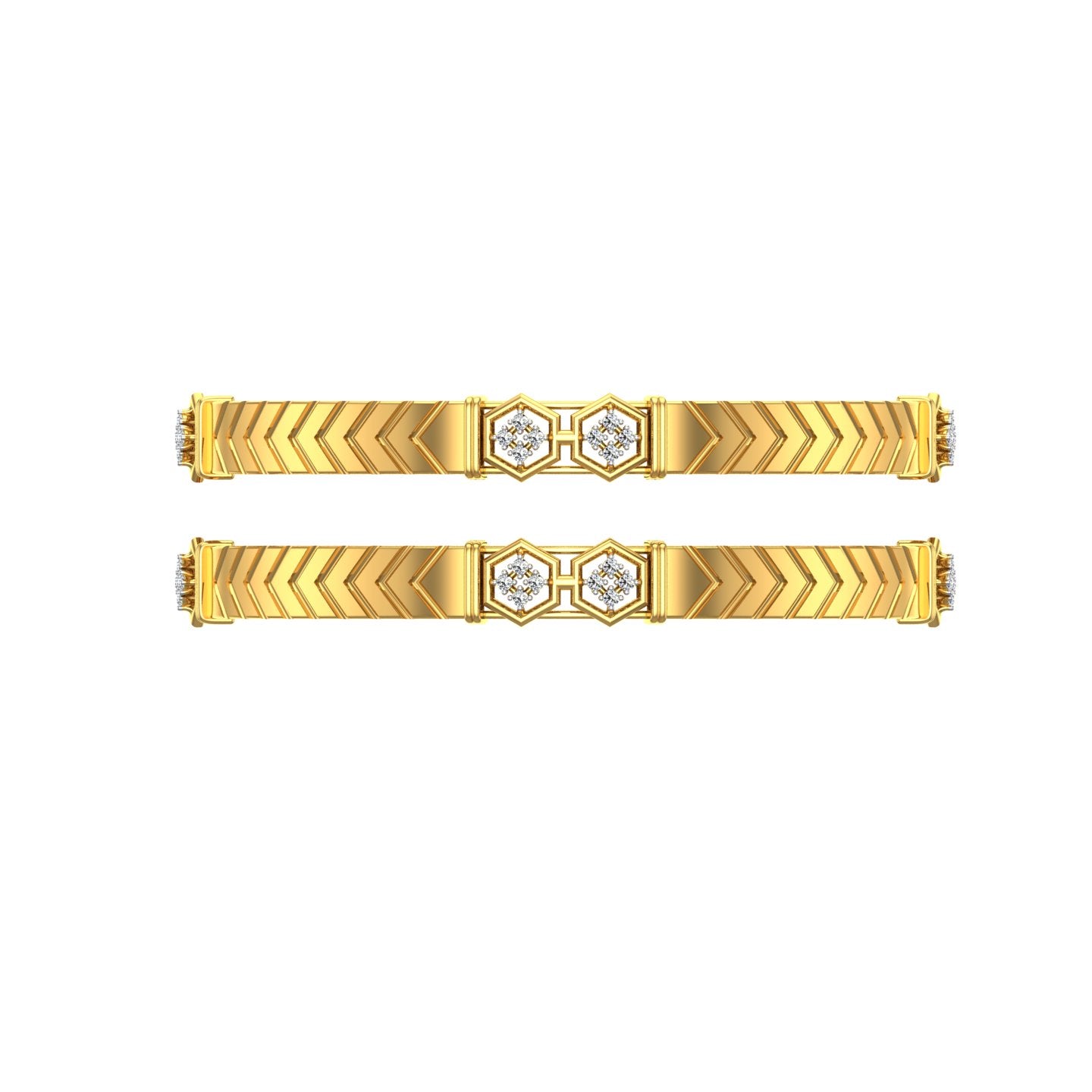 Majestic Geometry Diamond Bangle