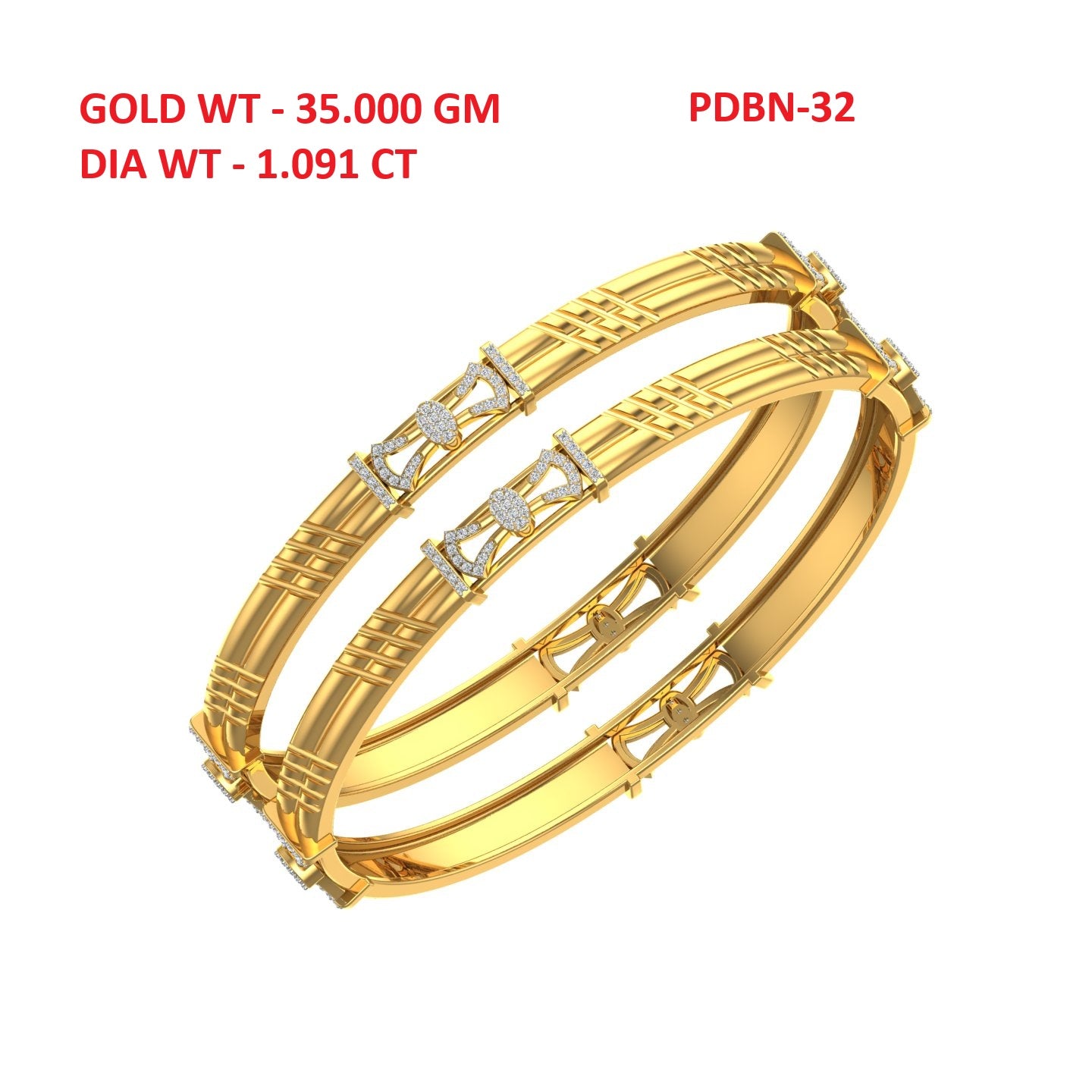 Lattice Luxe Diamond Bangle