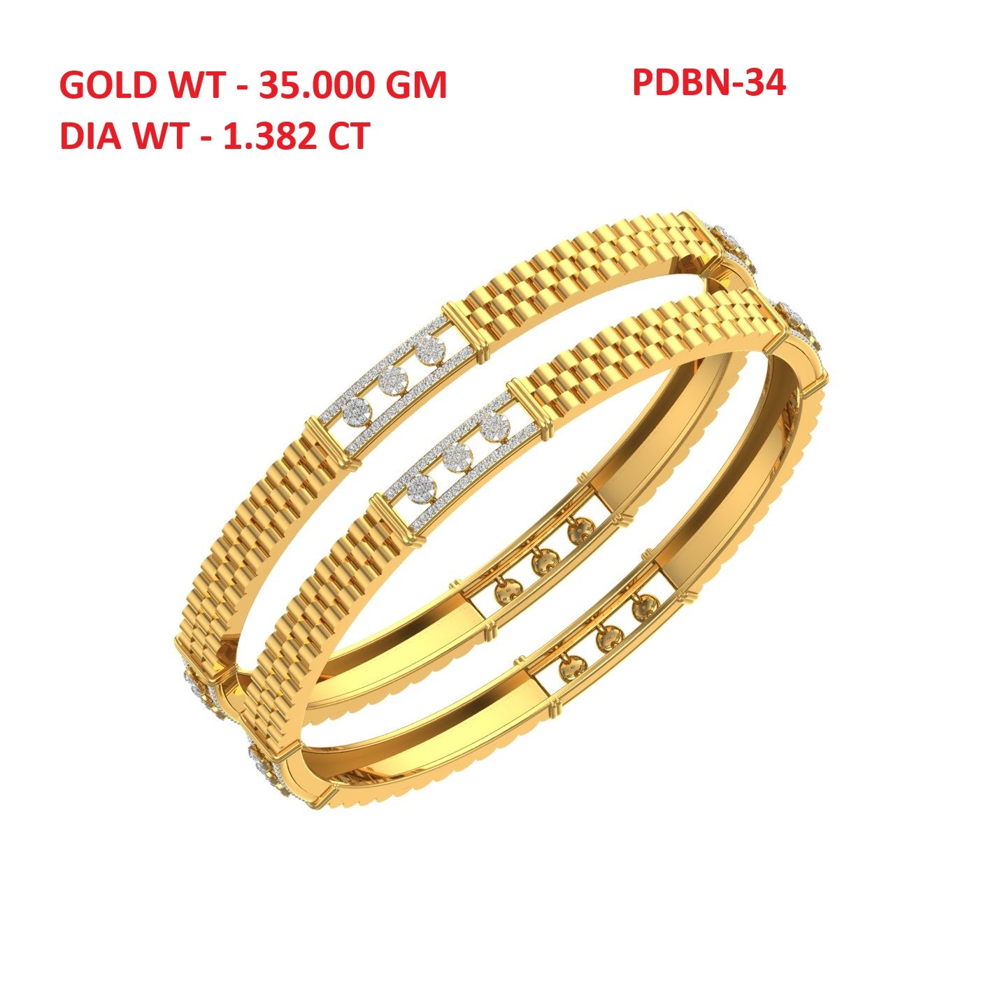 Imperial Trinity Gold Bangle