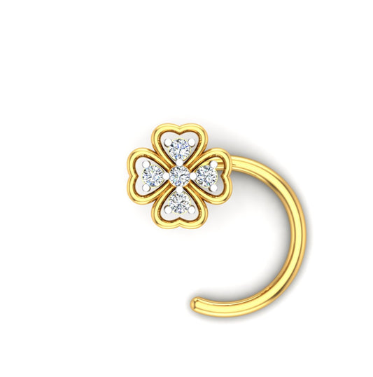 Lucky Clover Diamond Nath