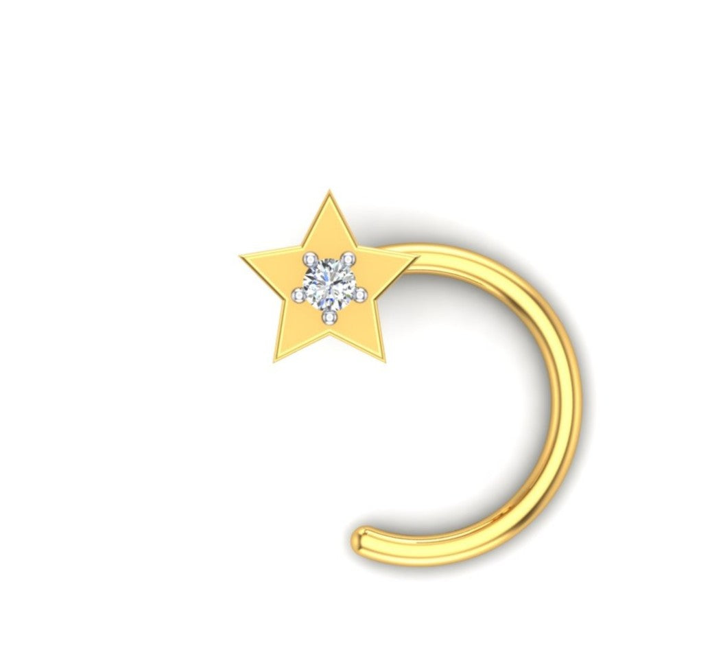 Twinkling Star Diamond Nath