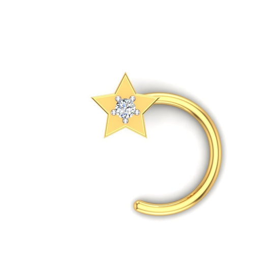 Twinkling Star Diamond Nath