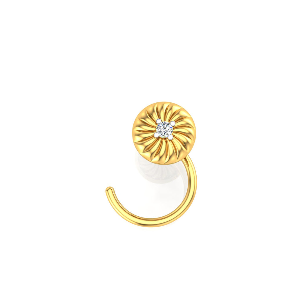 Sunburst Solitaire Nose pin