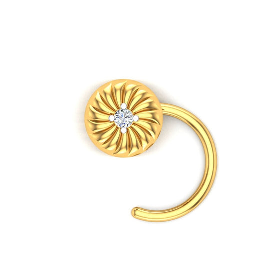 Sunburst Solitaire Nose pin