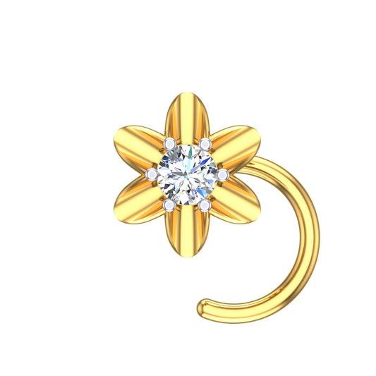 Blooming Daisy Solitaire Nose pin