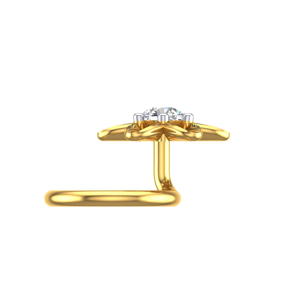 Blooming Daisy Solitaire Nose pin