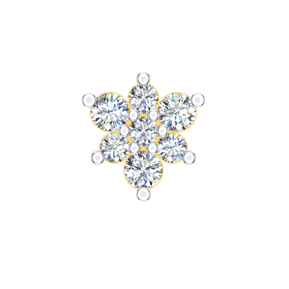 Imperial Blossom Diamond Nose Pin