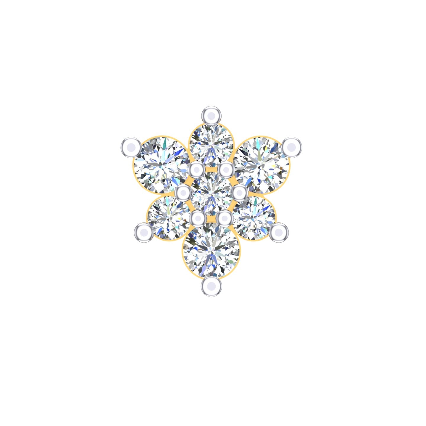 Imperial Blossom Diamond Nose Pin