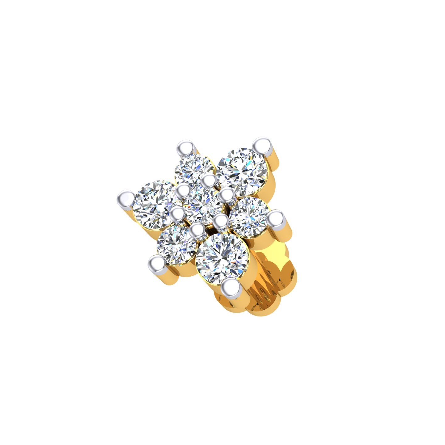 Imperial Blossom Diamond Nose Pin