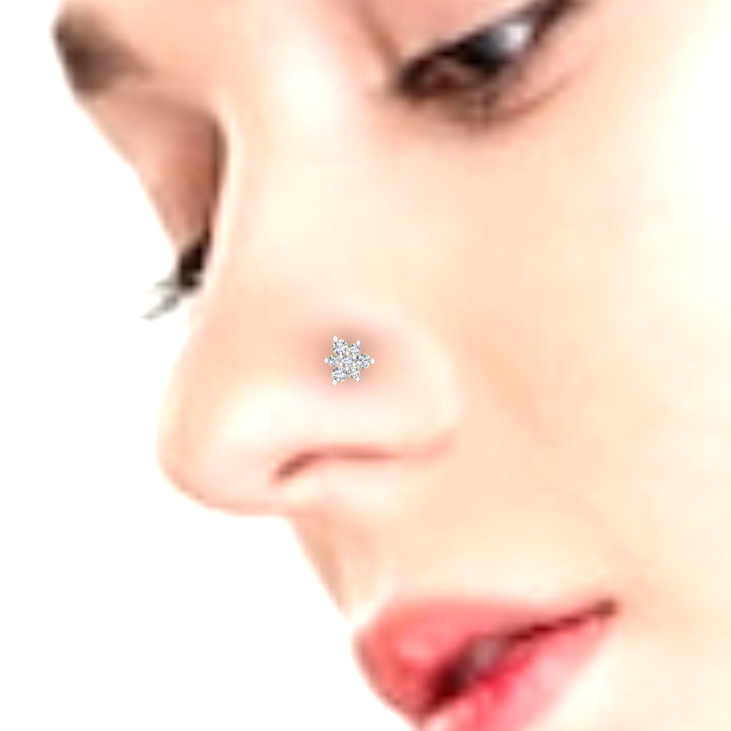 Imperial Blossom Diamond Nose Pin