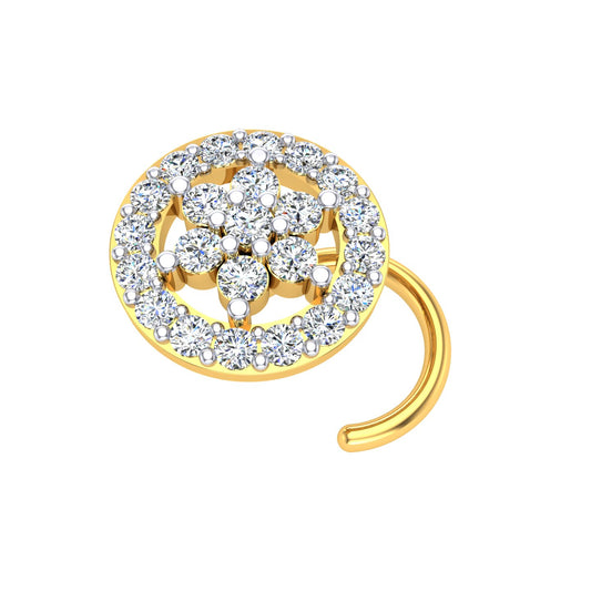 Royal Floral Halo Diamond Nath