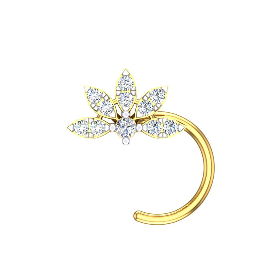 Royal Lotus Crown Diamond Nath