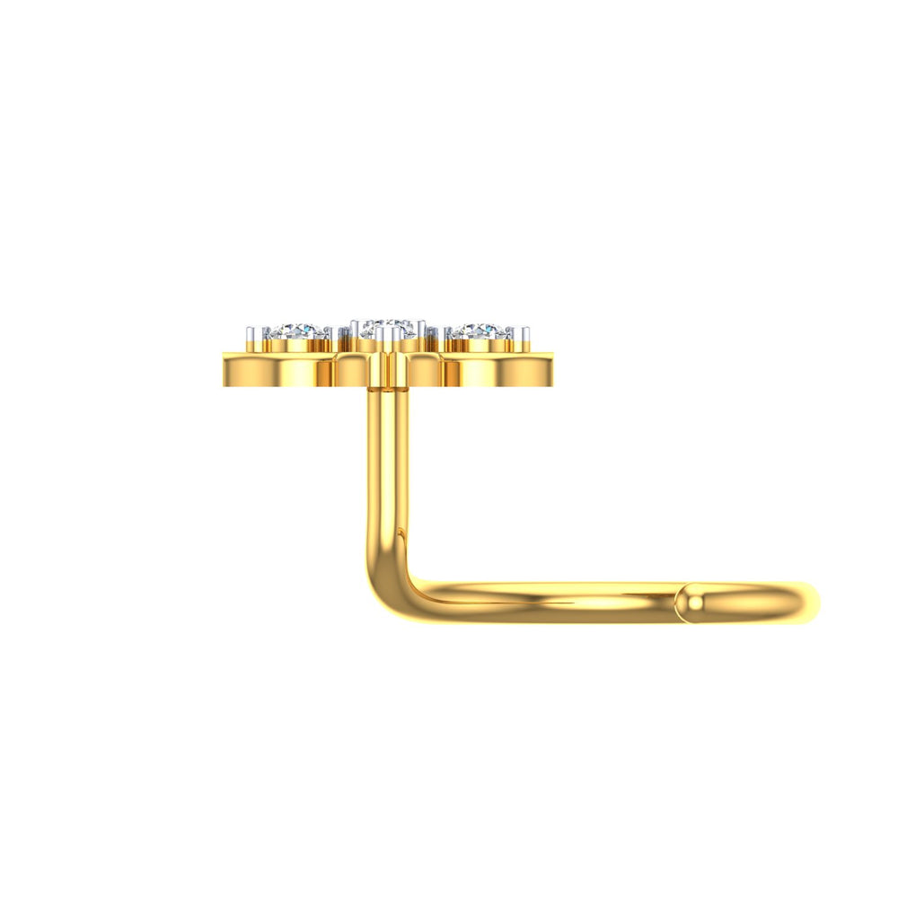Diamond Petal Bloom Nose Pin