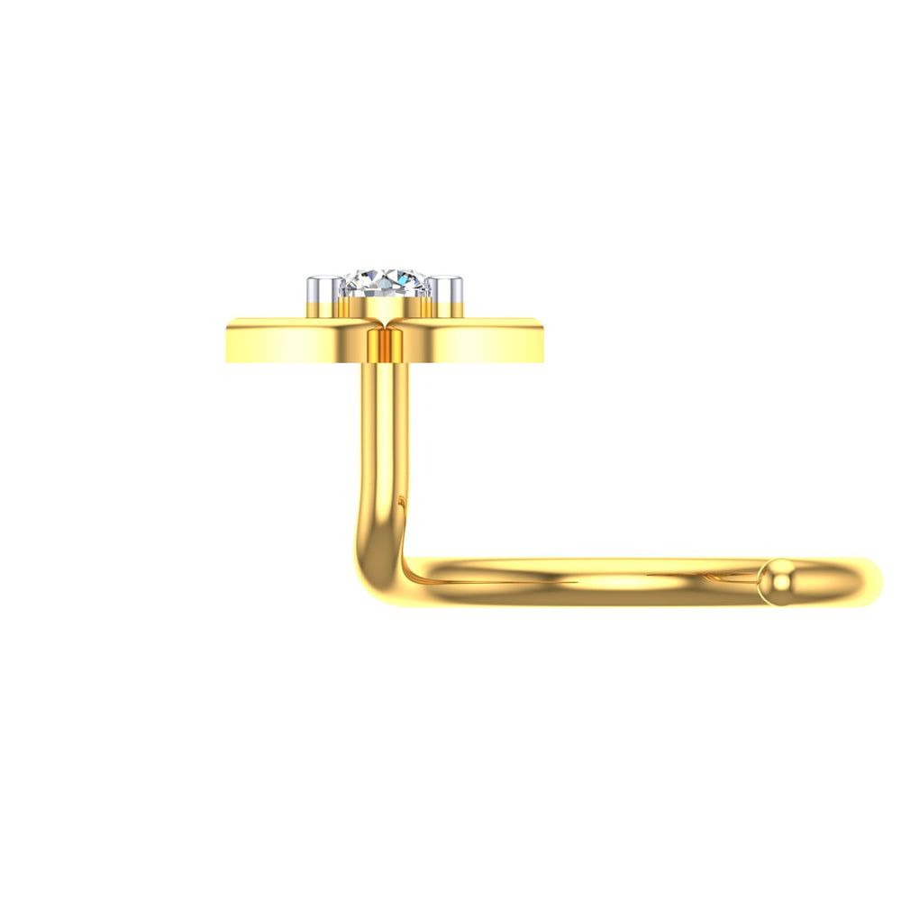 Trinity Bloom Diamond Nose Pin