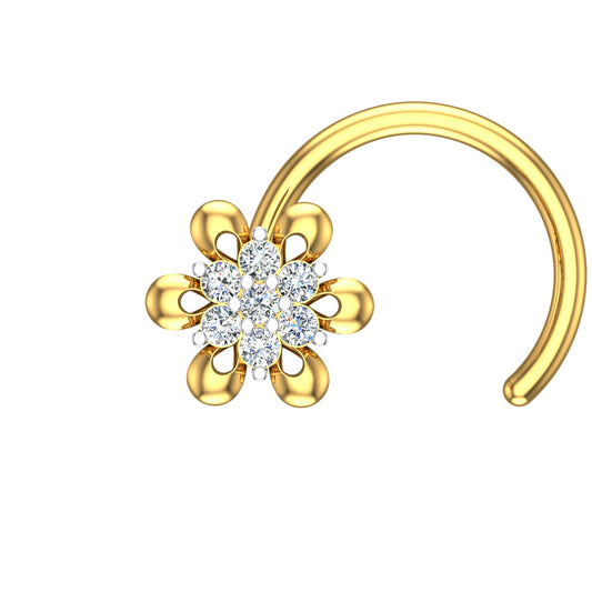 Diamond Blossom Aura Nose Pin