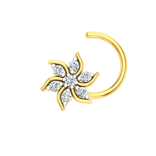 Celestial Swirl Diamond Nose Pin