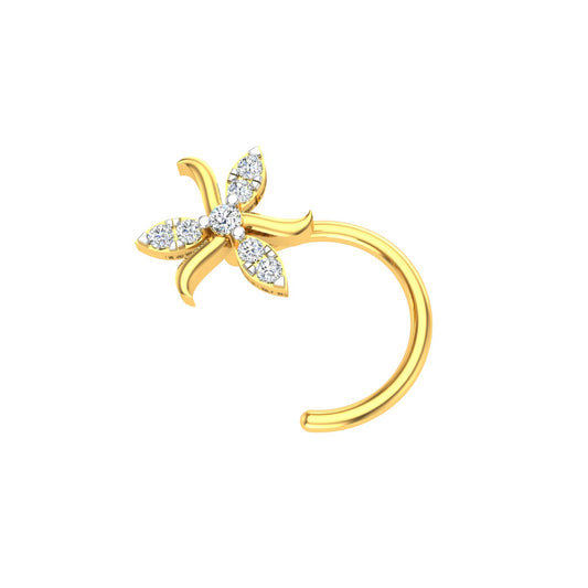 Twinkling Vine Diamond Nose Pin