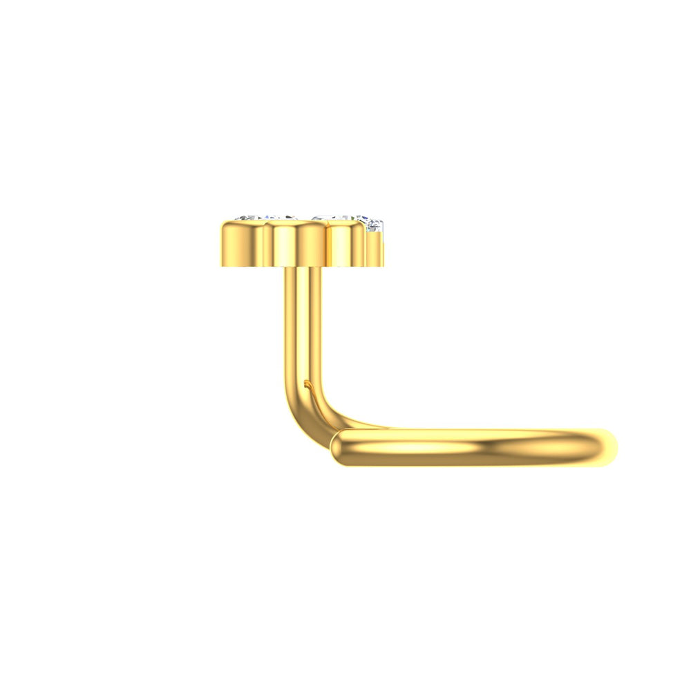 Twinkling Vine Diamond Nose Pin