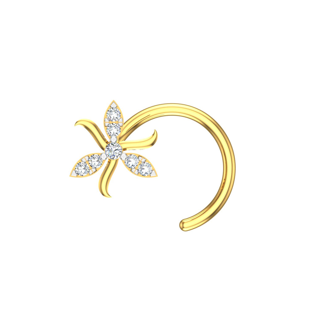 Twinkling Vine Diamond Nose Pin