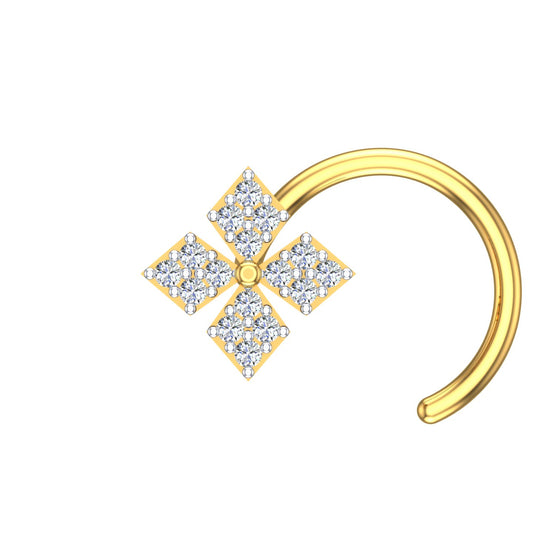 Diamond Petal Bloom Nose Pin