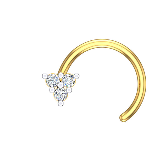 Radiant Snowflake Diamond Nose Pin