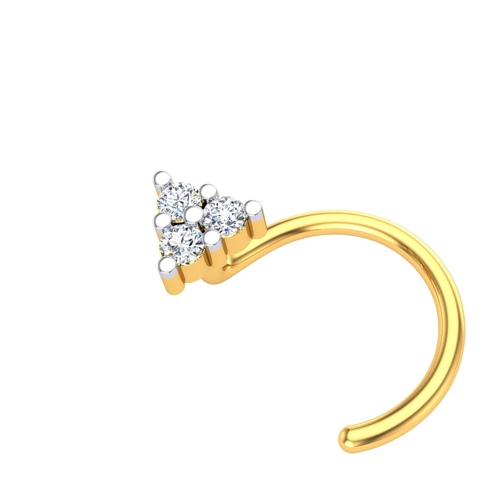 Radiant Snowflake Diamond Nose Pin